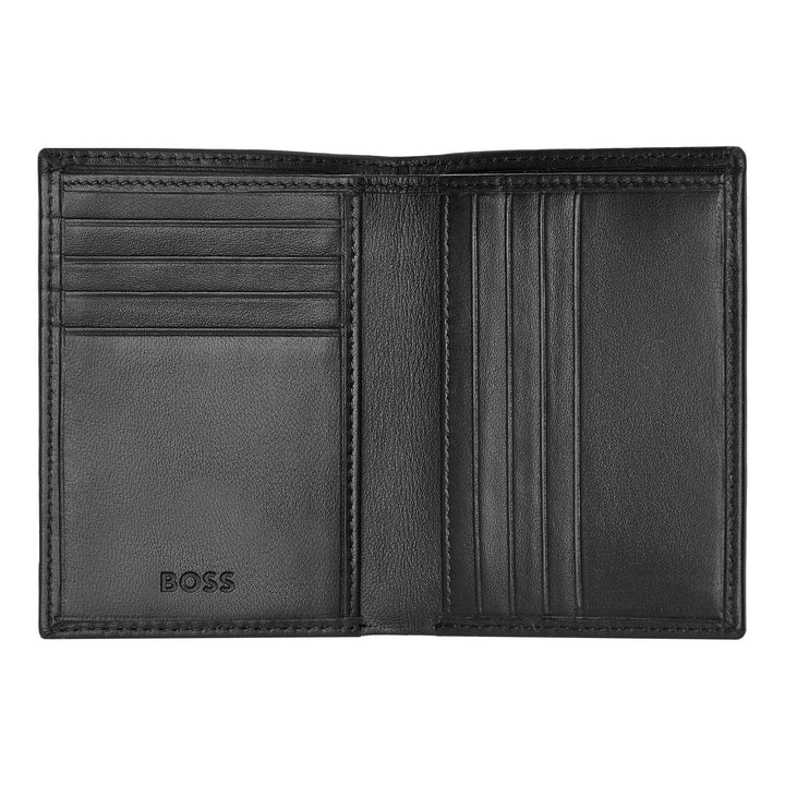 Hugo Boss Classic Smooth Klappkartenhalter Schwarz HLE403A