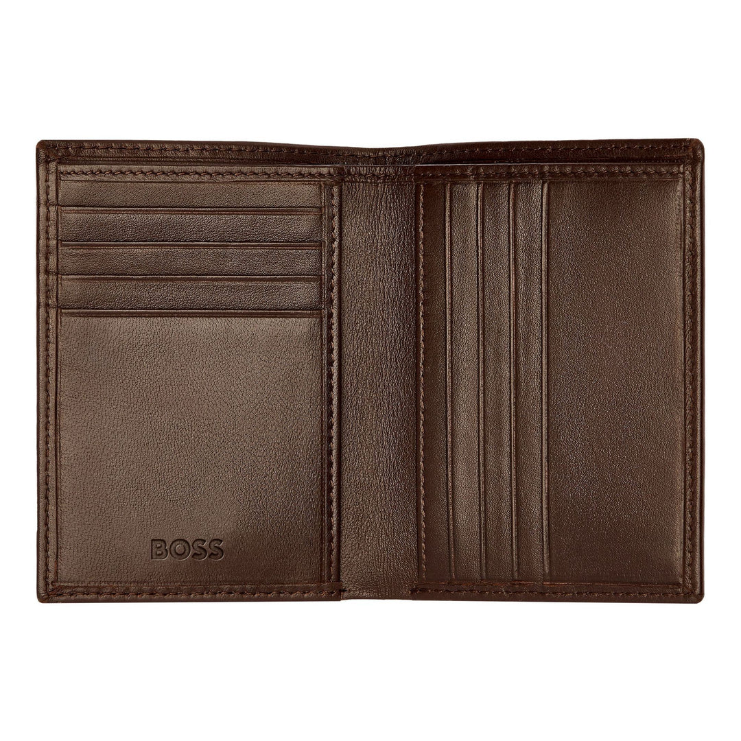 Hugo Boss Classic Smooth Brown Klappkartenhalter HLE403Y