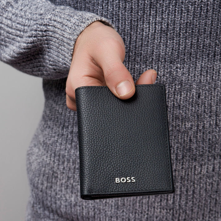 Hugo Boss Classic Grained Folde Card Holder Sort HLE416A