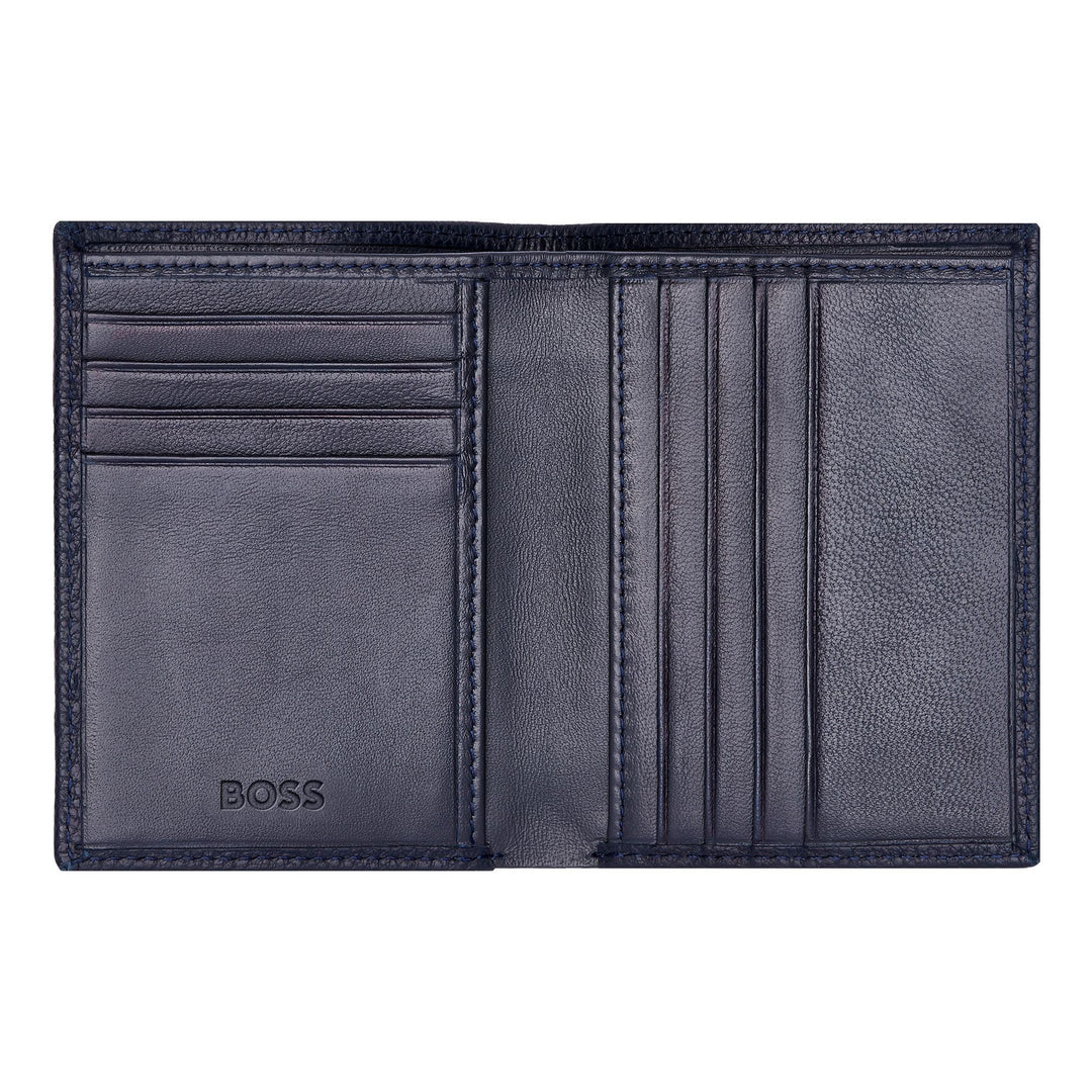Hugo Boss Classic Folding Card Holder Grained Navy HLE416N