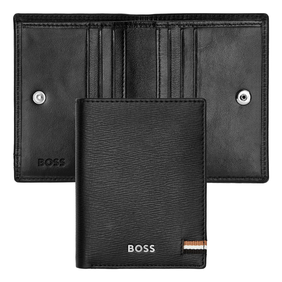 Hugo Boss Klappkartenhalter Iconic Schwarz HLE421A