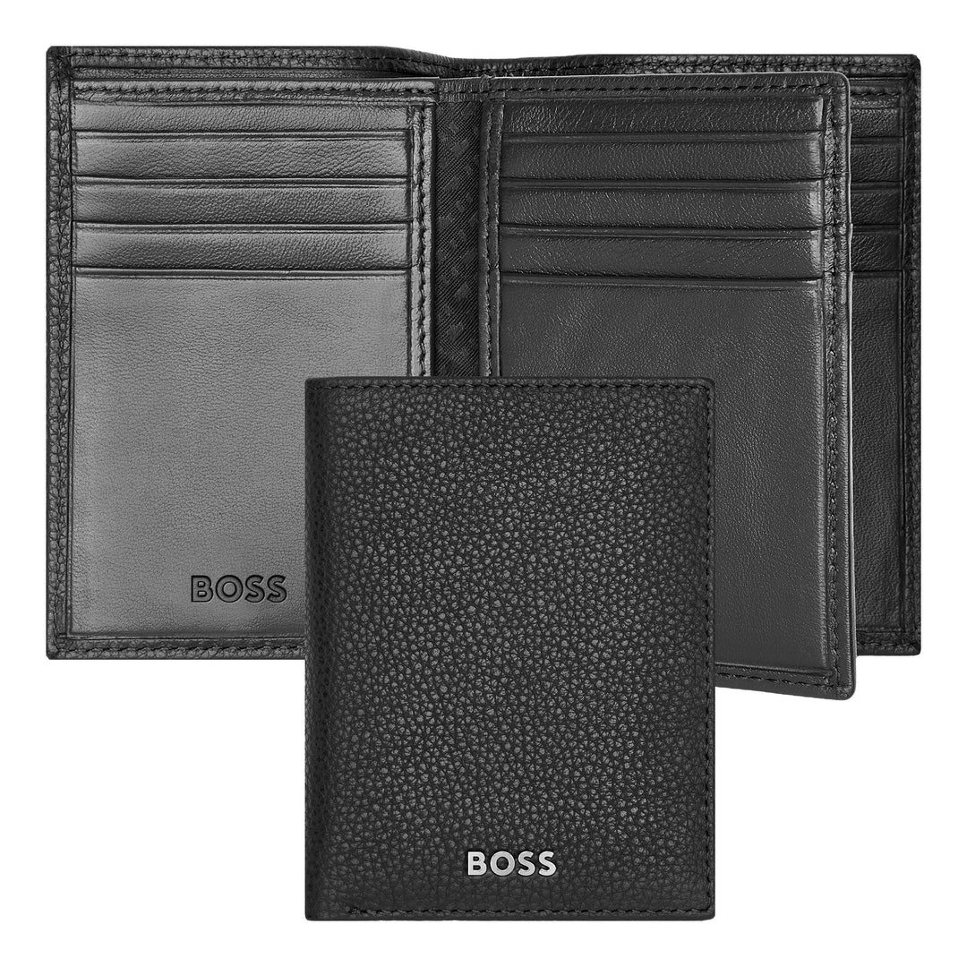 Hugo Boss Holder Trifold Card Classic Granulato Black HLF416A