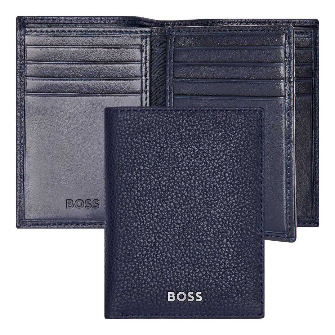 Hugo Boss Trifold-kortholder Classic Grained Navy HLF416N