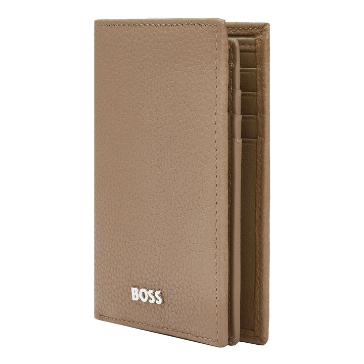 Hugo Boss Dreifach-Kartenhalter, klassisch genarbtes Kamel HLF416X