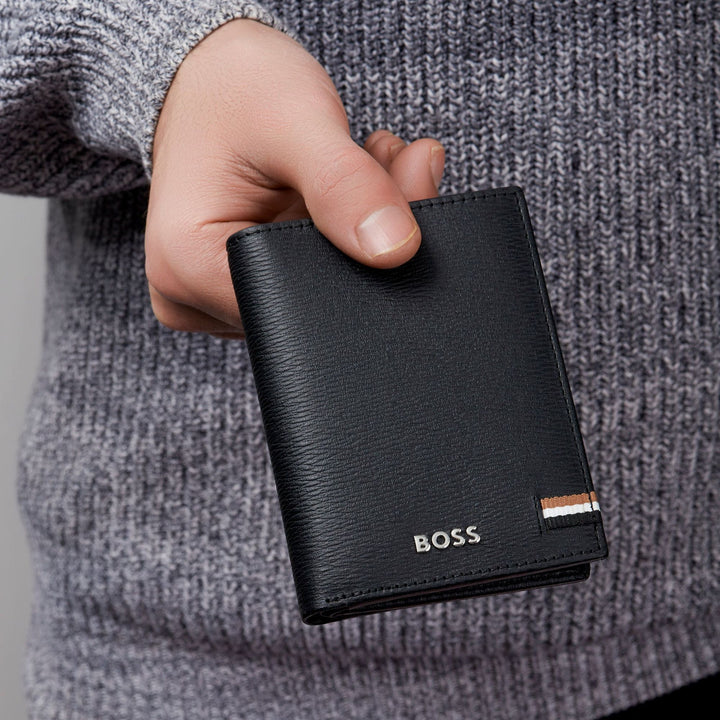 Hugo Boss Iconic Trifold Kortholder Sort HLF421A