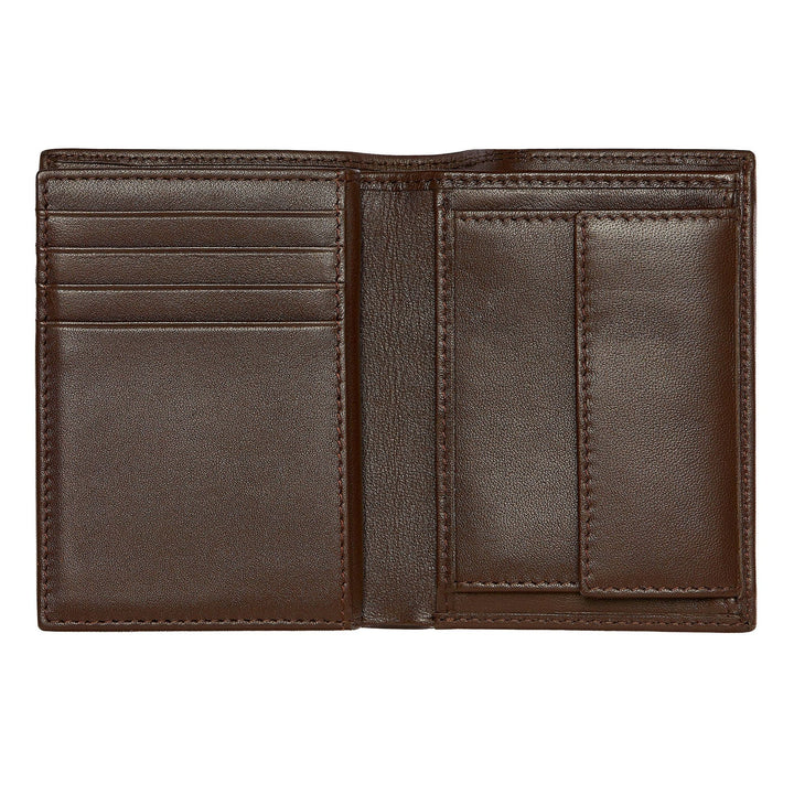 Hugo Boss Card holder with flap and money pocket Classic Smooth Brown HLG403Y