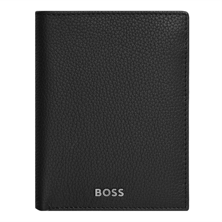Hugo Boss Kortholder med klap og pengelomme Classic Grained Black HLG416A
