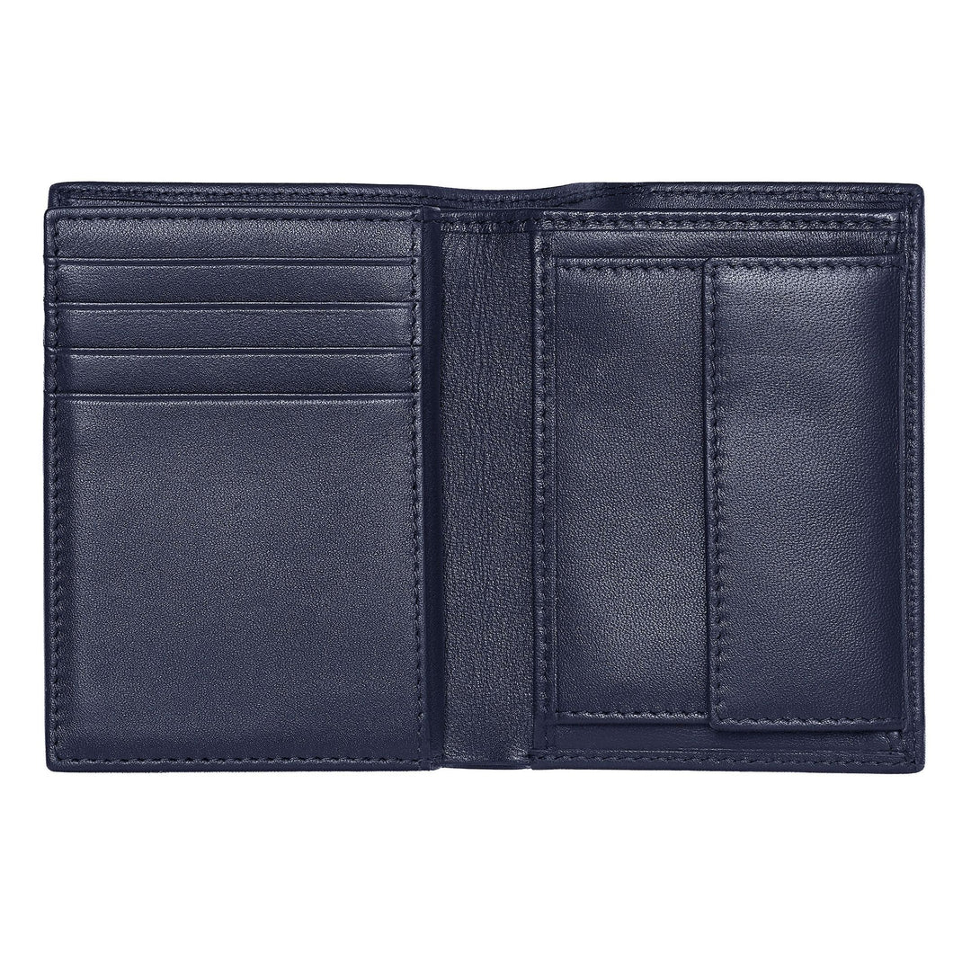 Hugo Boss kortholder med klap og pengelomme Classic Grained Navy HLG416N