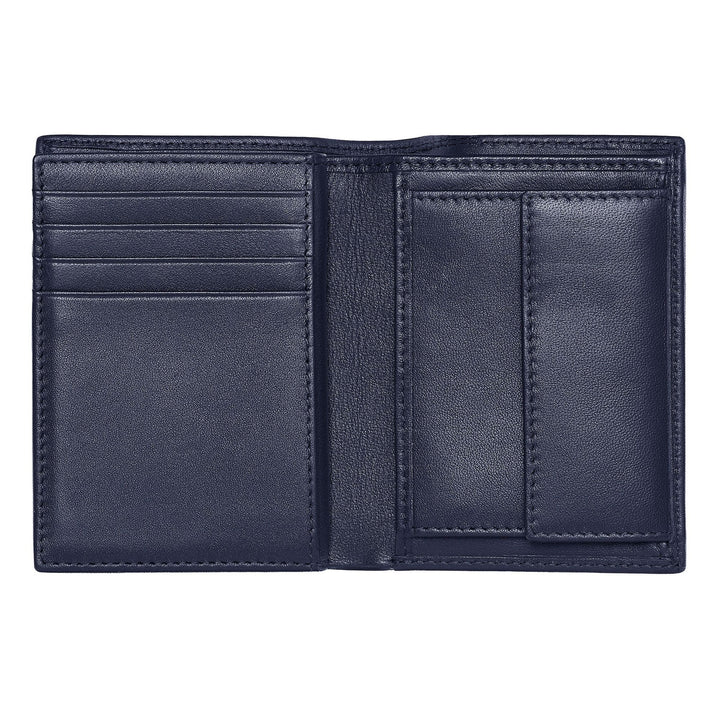 Hugo Boss kortholder med klap og pengelomme Classic Grained Navy HLG416N
