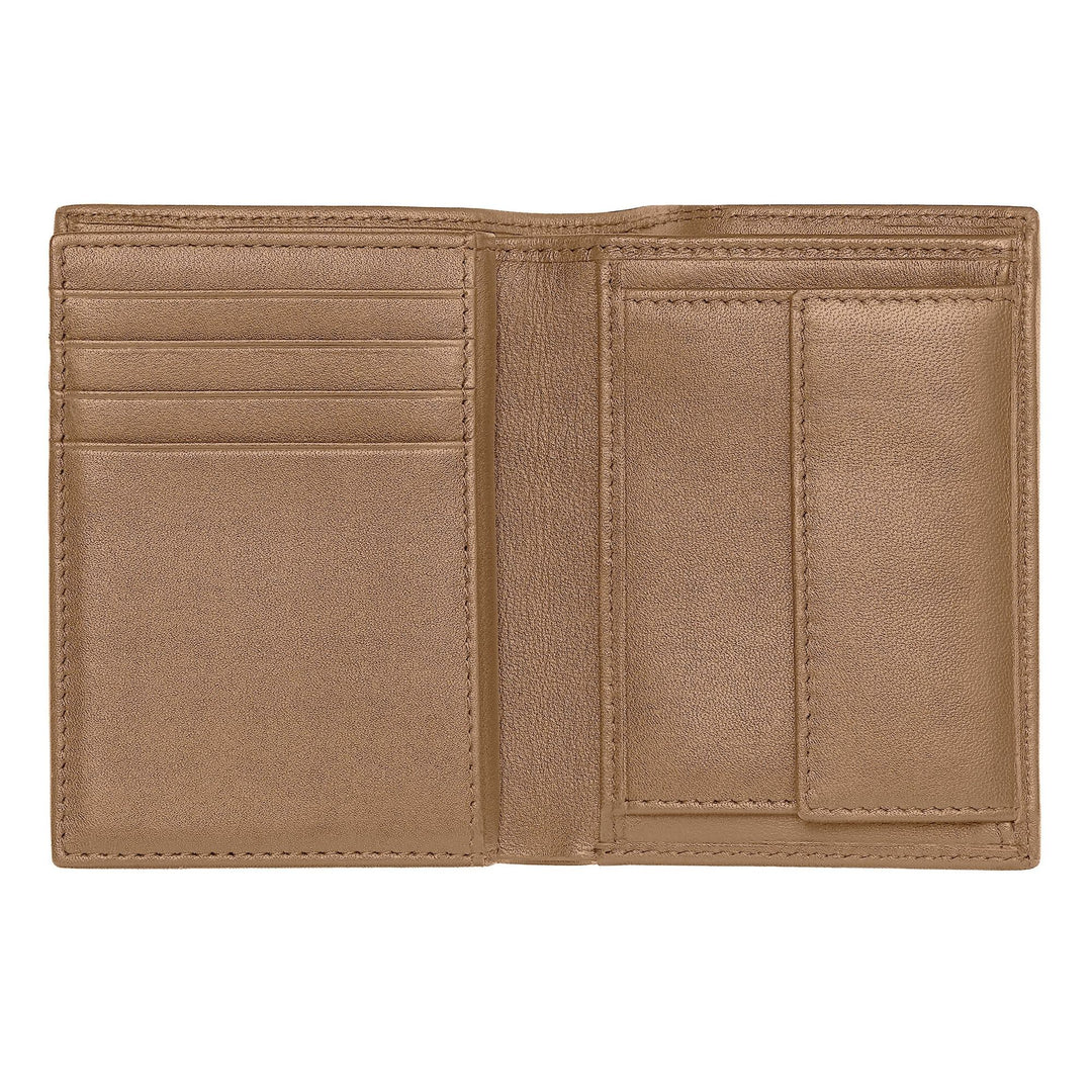 Hugo Boss kortholder med klap og pengelomme Klassisk kornet kamel HLG416X