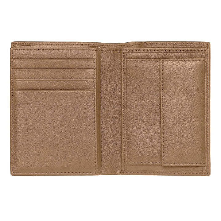 Hugo Boss kortholder med klap og pengelomme Klassisk kornet kamel HLG416X