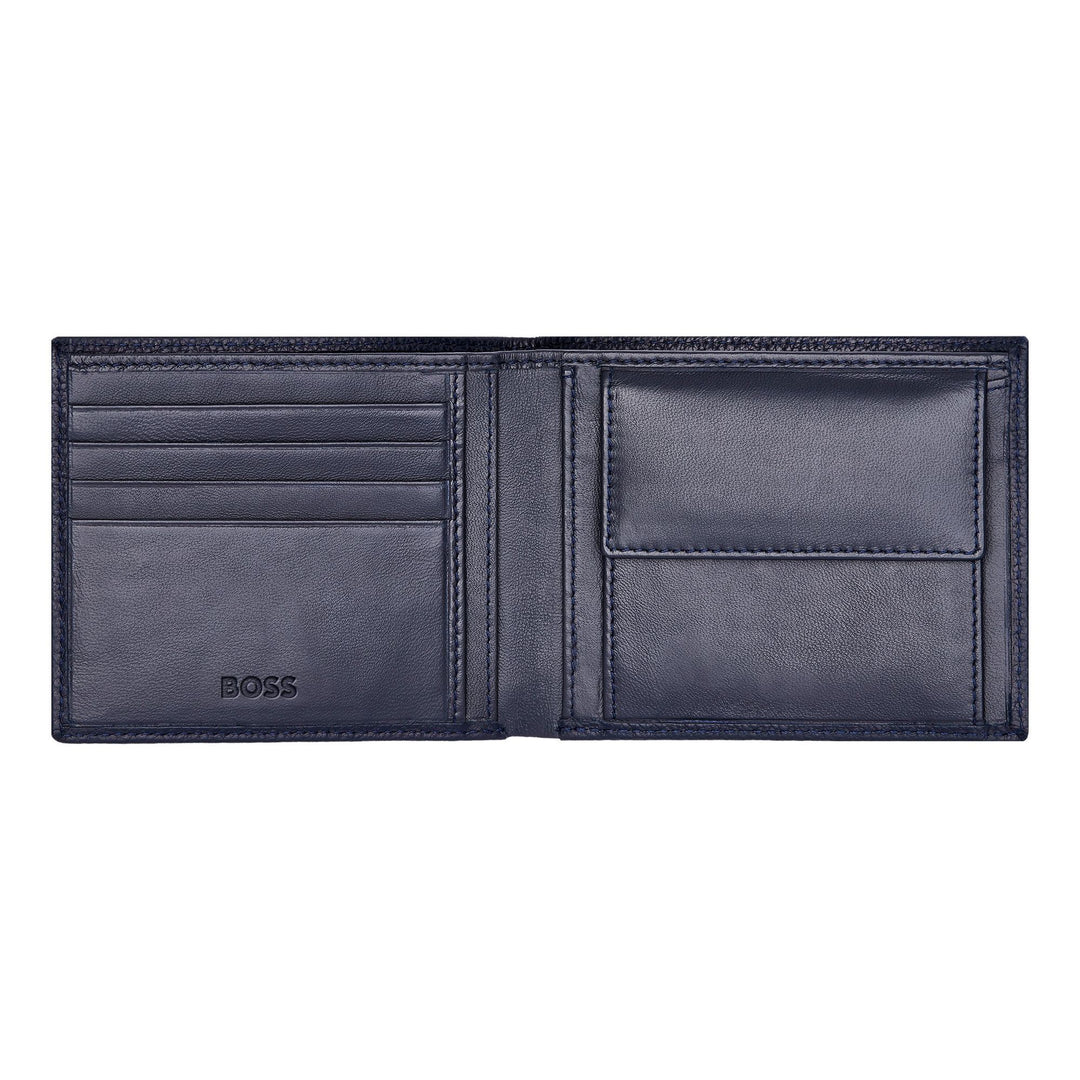 Hugo Boss Classic Grained Navy Geldbrieftasche HLM416N