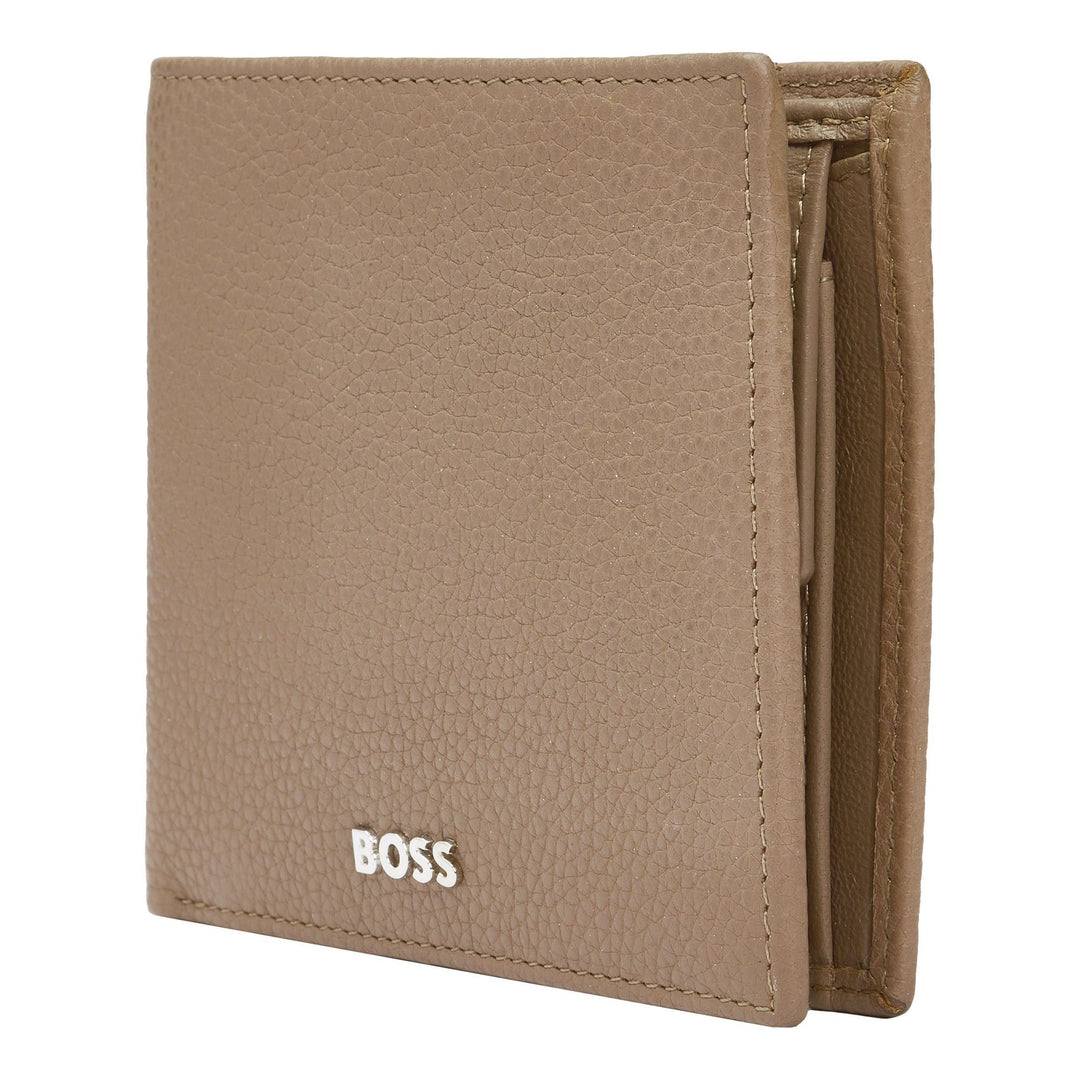 Hugo Boss klassische granulierte Kamelgeldbörse HLM416X