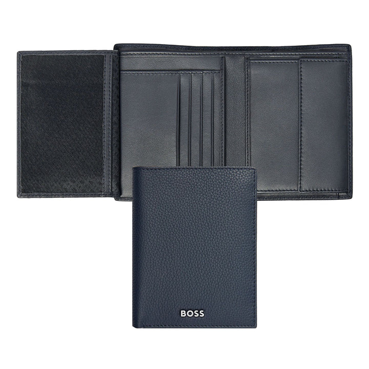 Hugo Boss Lodret pung med flap Classic Granulated Navy HLO416N