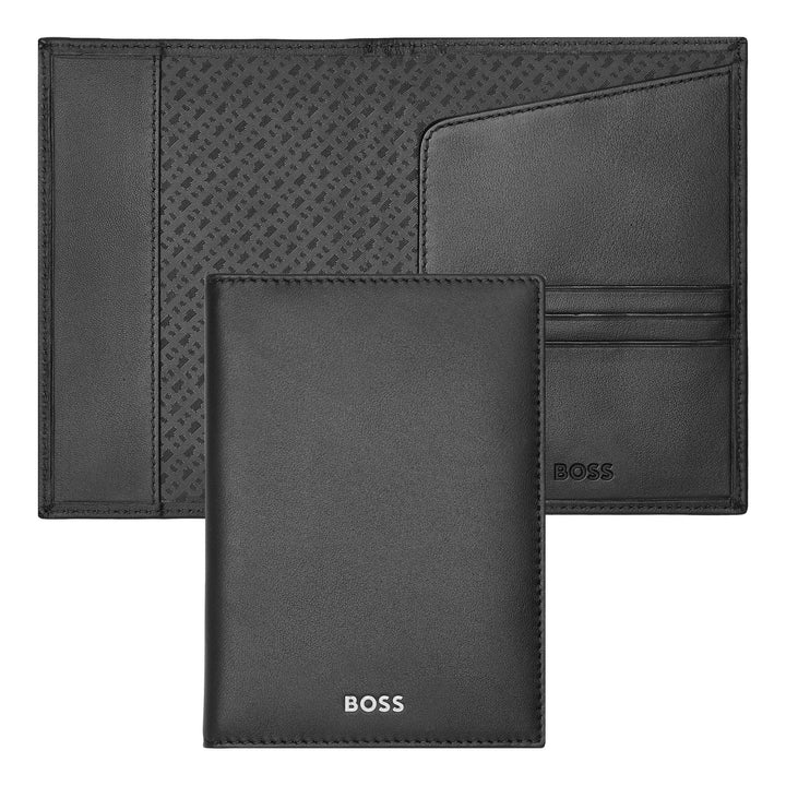 Hugo Boss Classic Smooth Black Reisepasshülle HLP403A