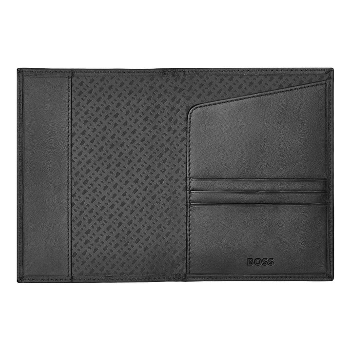 Hugo Boss Classic Smooth Black Reisepasshülle HLP403A