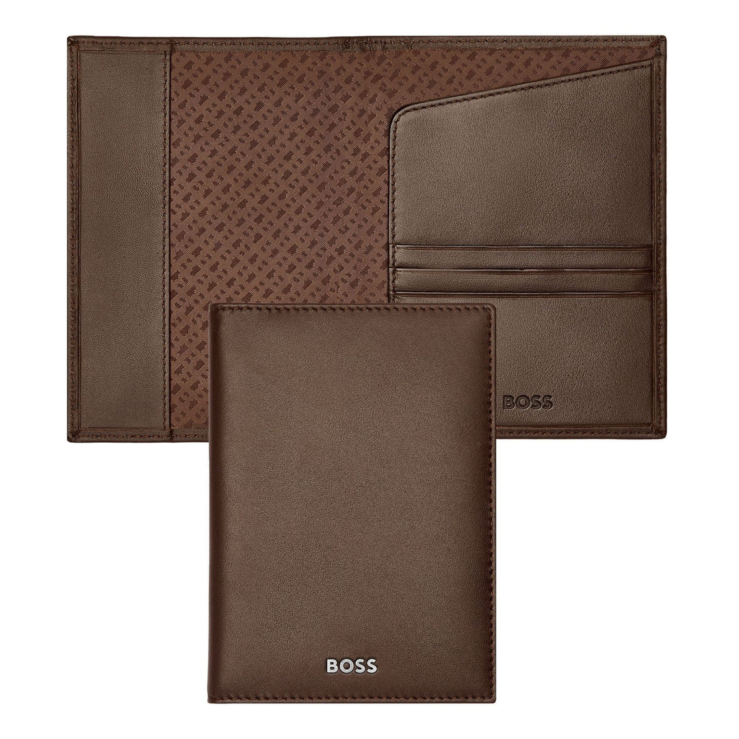 Hugo Boss Classic Smooth Passport Holder Brun HLP403Y