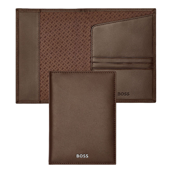 Hugo Boss Classic Smooth Passport Holder Brun HLP403Y