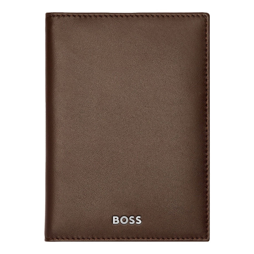 Hugo Boss Classic Smooth Passport Holder Brun HLP403Y