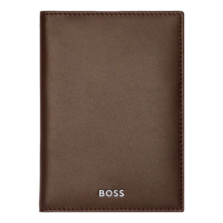 Hugo Boss Classic Smooth Passport Holder Brun HLP403Y