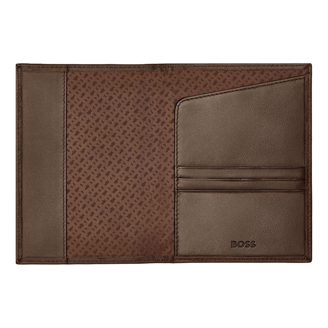 Hugo Boss Classic Smooth Passport Holder Brun HLP403Y