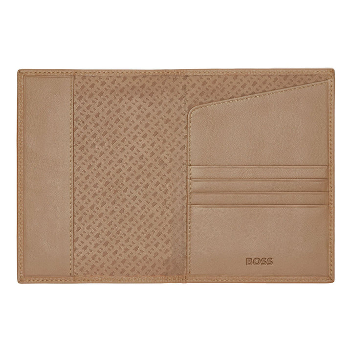 Hugo Boss Classic Passport Holder Garnet Camel HLP416X