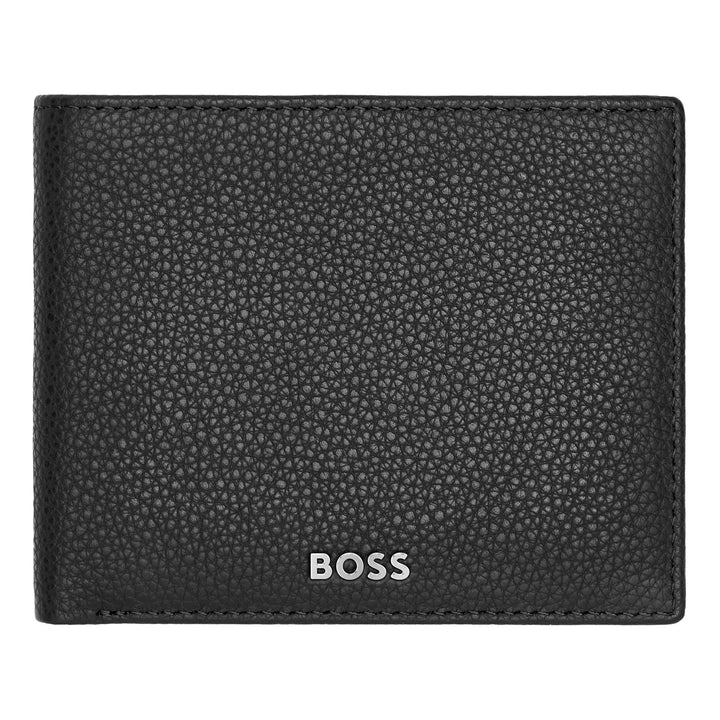 Hugo boss wallet with classic black grain granule hry416a