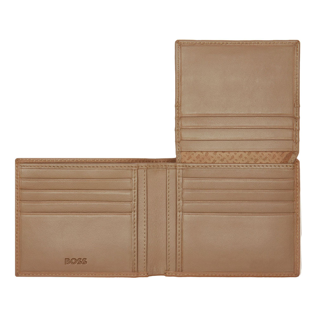 Hugo Boss Classic Flap Wallet Granuliertes Kamel HLY416X