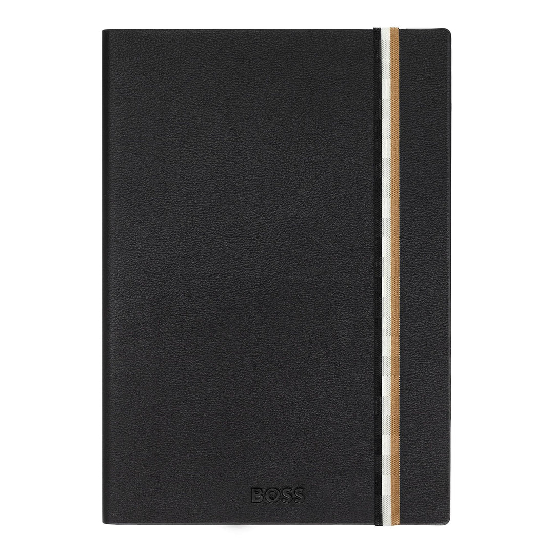 Hugo Boss A5 Iconic Black Lineed Notebook HNH321AL