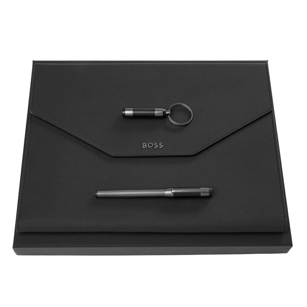 Hugo Boss Set Rive (fyldepen, A4-mappe og nøglering) HPFKP443D