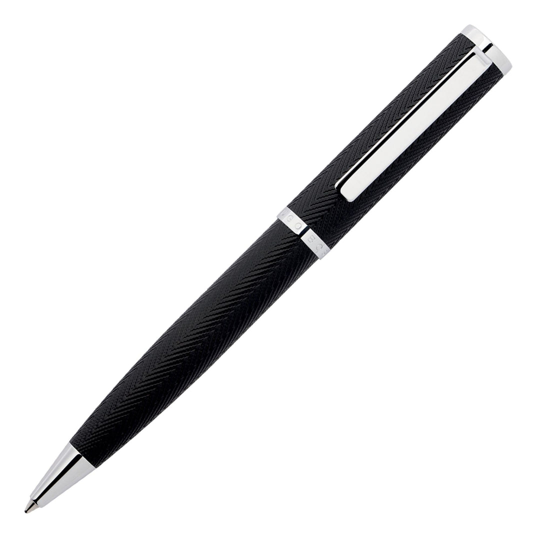 Hugo Boss Formation Herringbone Chrome Ballpoint Pen HSI1064B