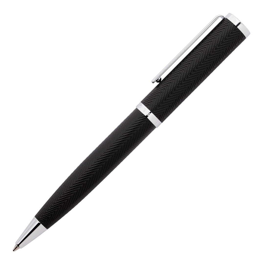 Hugo Boss Formation Herringbone Chrome Ballpoint Pen HSI1064B