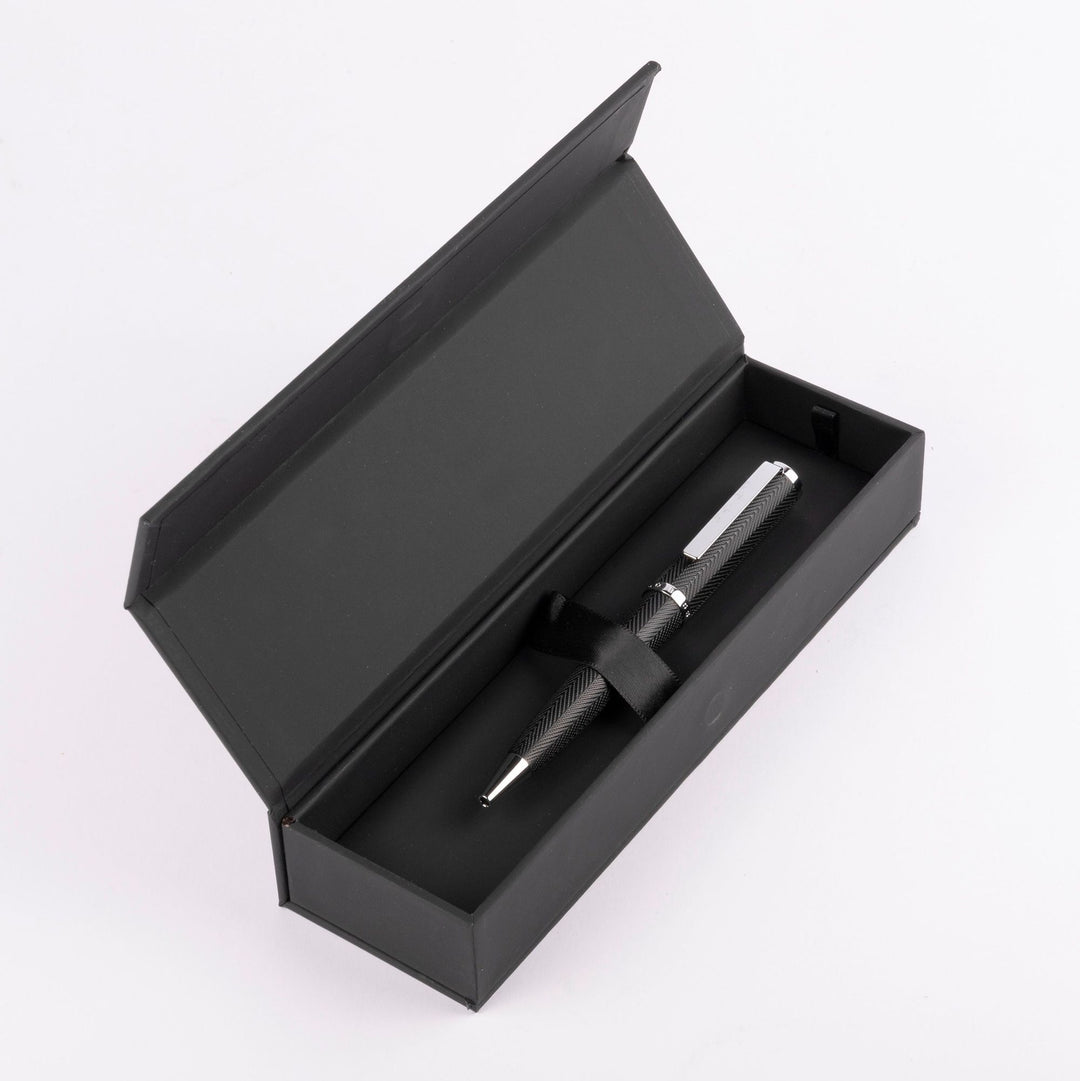Hugo Boss Formation Herringbone Chrome Ballpoint Pen HSI1064B