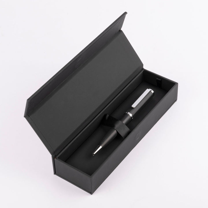 Hugo Boss Formation Herringbone Chrome Ballpoint Pen HSI1064B