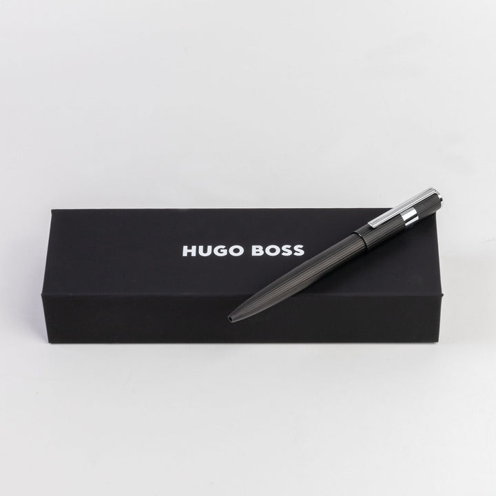 Hugo Boss Gear Pinstripe Kugelschreiber Schwarz / Chrom HSV2854A