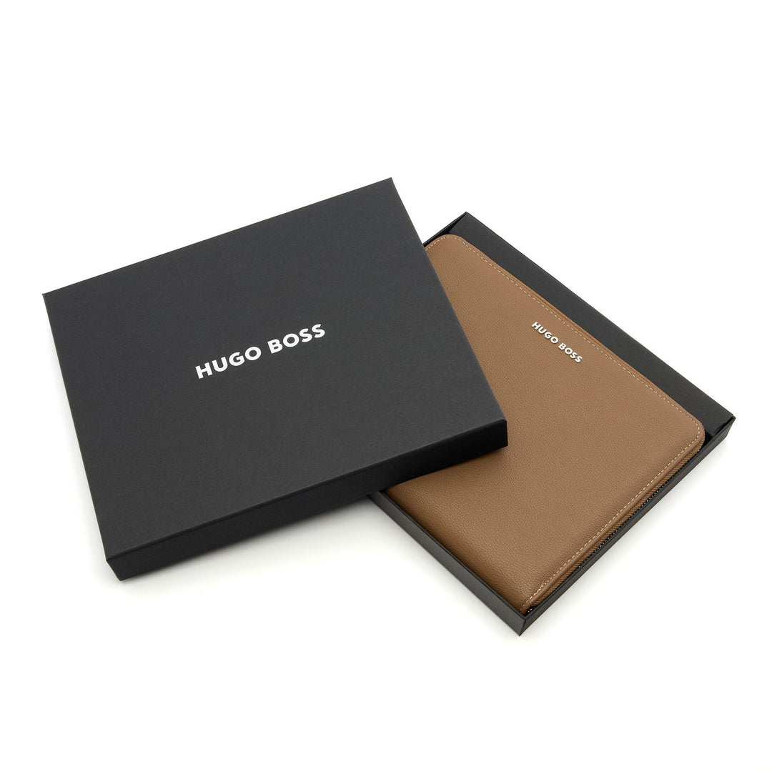 Hugo Boss A5 Conference Folder Pure Iconic Camel HTM410X
