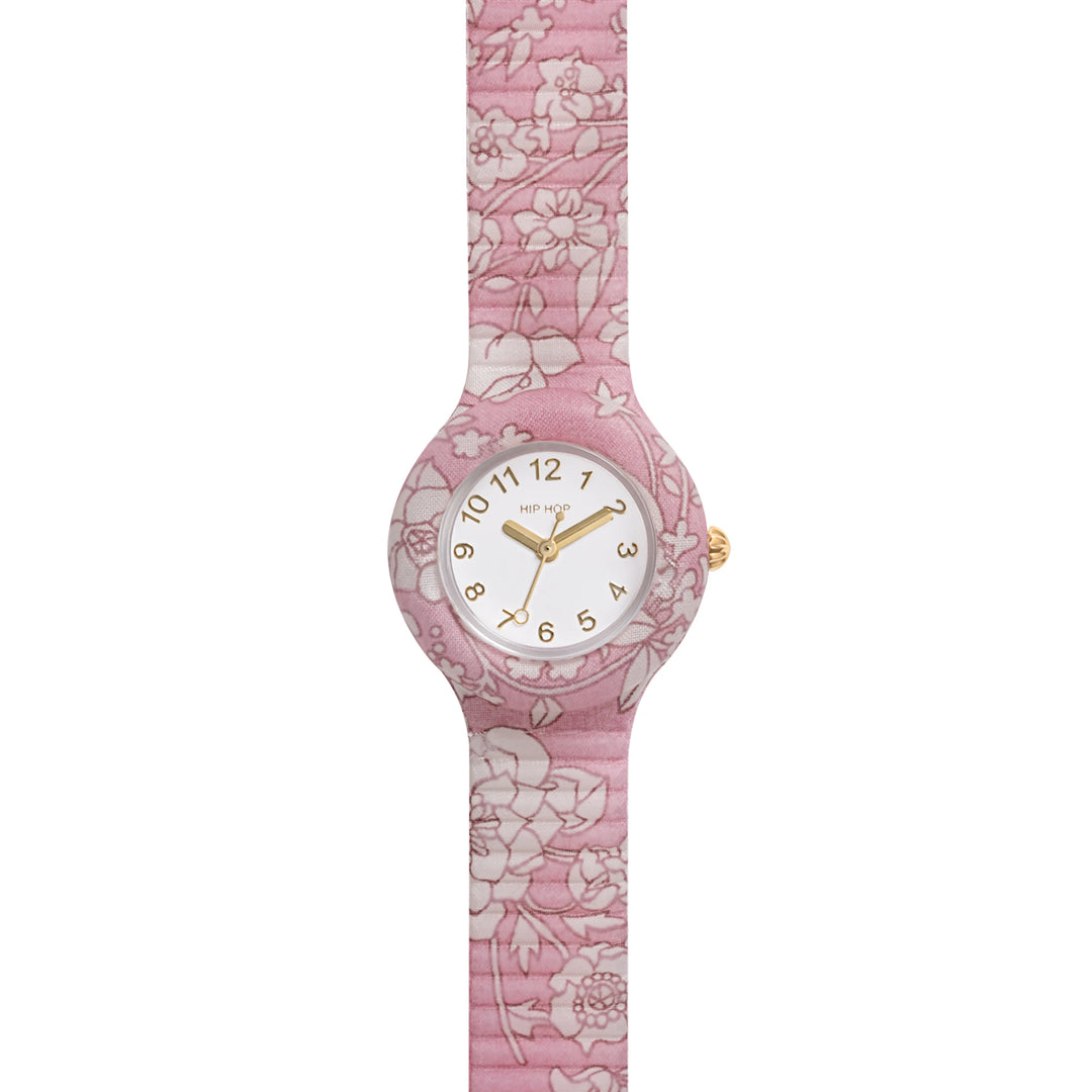 Hip Hop Clock Pink Winter Blossom Collection 28mm HWU1250