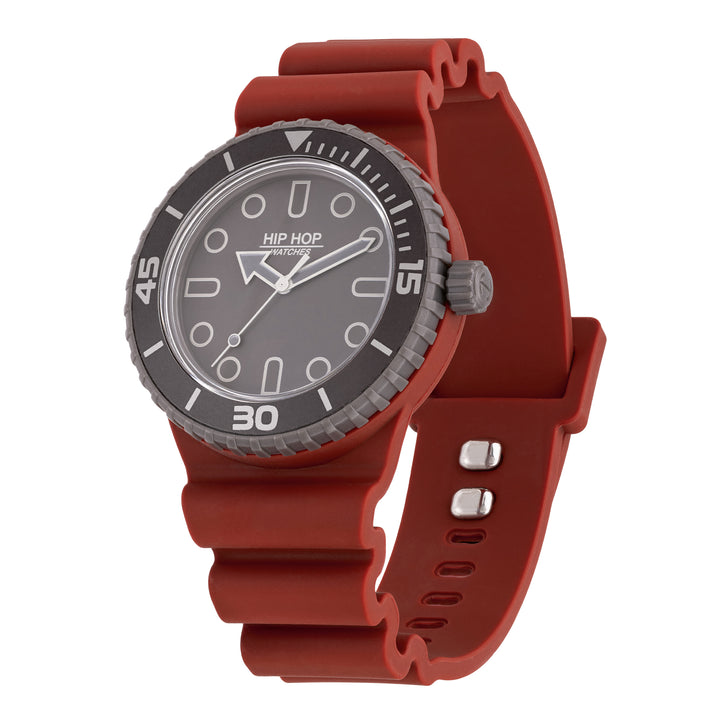 Hip Hop klocka BORDEAUX/GREY Master collection 41mm HWU13334