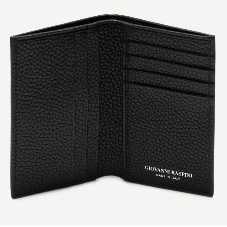 Giovanni Raspini vertical wallet awkward leather silver 925 l0014