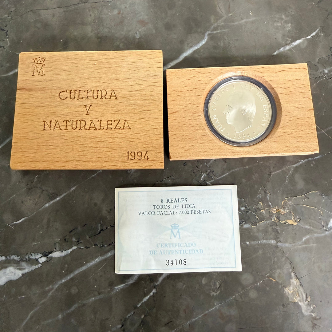 Sølvmønt 8 Reales Toros de Lidia Cultura y Naturaleza