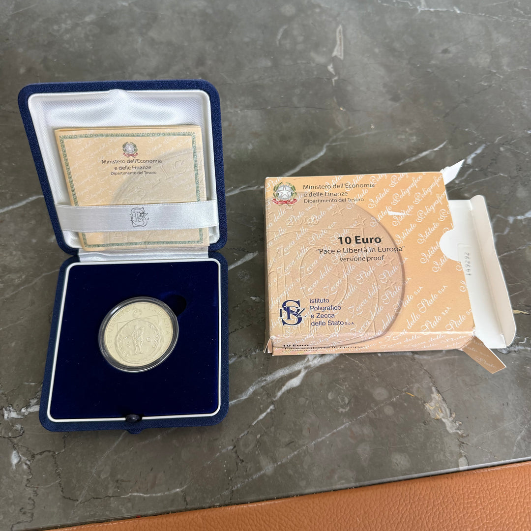 10 € Fred og Frihed i Europa sølvmøntsikret version