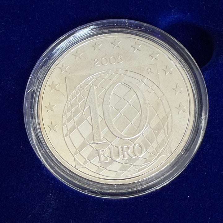 10 € Fred og Frihed i Europa sølvmøntsikret version