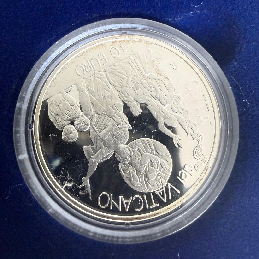 Sølvmønt 10€ Pontificate of His Holiness John Paul II år XXIV 2002