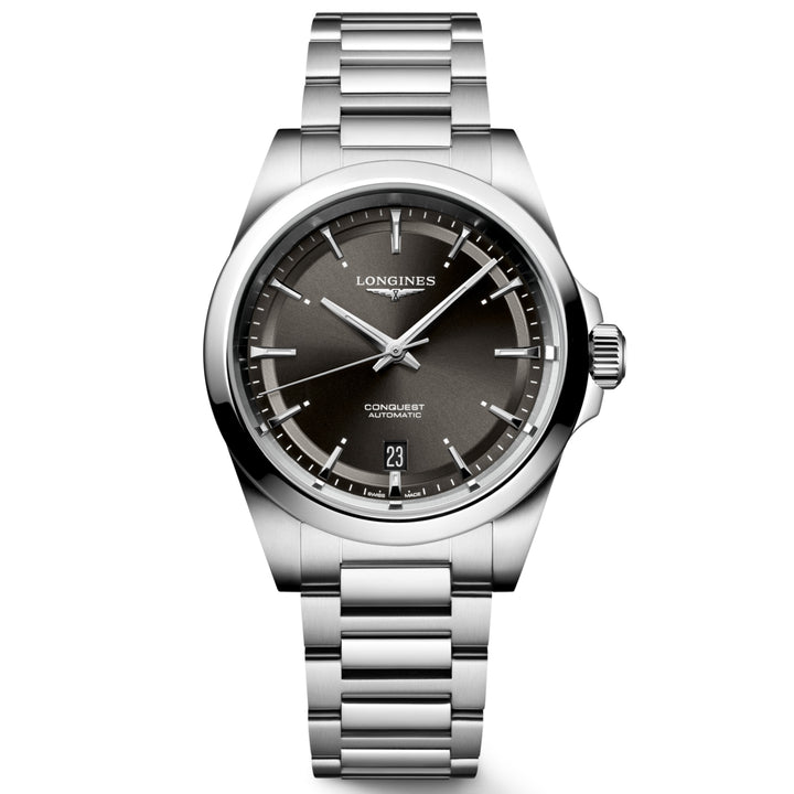 Longines Conquest 38mm sort automatisk stålur L3.720.4.52.6