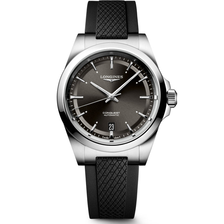 Longines Conquest 38mm sort automatisk stålur L3.720.4.52.9