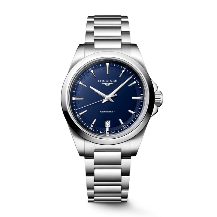 Longines klocka 38mm blått kvartsstål L3.750.4.92.6