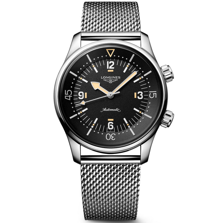 Longines ur Legend Diver 59 42mm sort automatisk stål L3.795.4.59.9