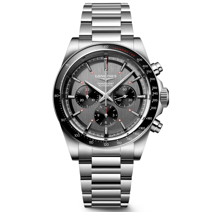 Longines Conquest Chrono Ski Edition 42mm Automatisk grå stål L3.836.4.52.9