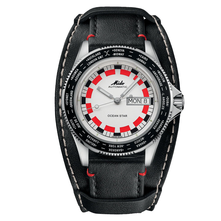 Mido watch Ocean Star Worldtimer 40mm silver automatic steel M026.830.16.030.00