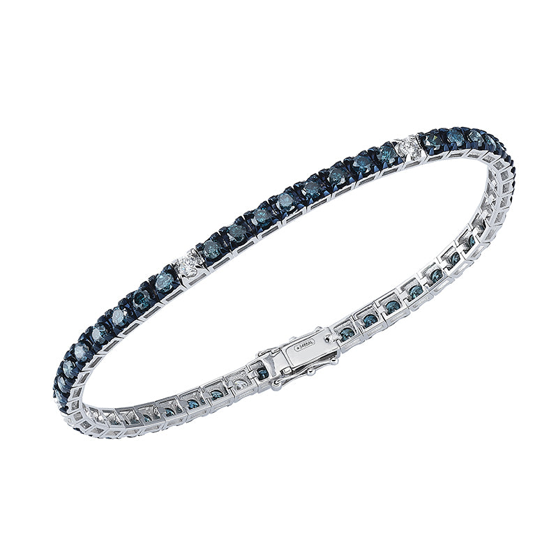 Sidalo armbånd Tennis Gold White 18kt Blue Diamonds M 5188-10-1-BB